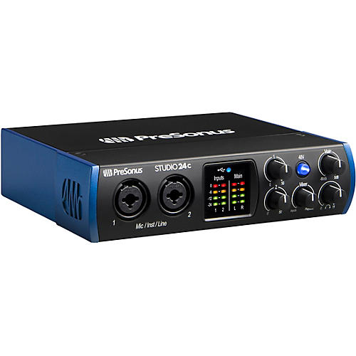 Open Box PreSonus Studio 24c USB-C 2x2 Audio/MIDI Interface With