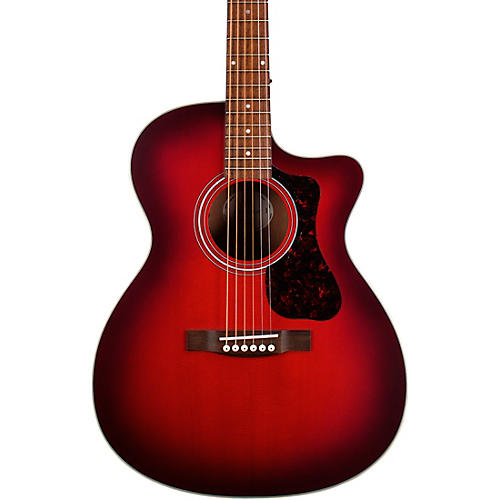 Guild OM-240CE Orchestra Acoustic-Electric in Oxblood Burst