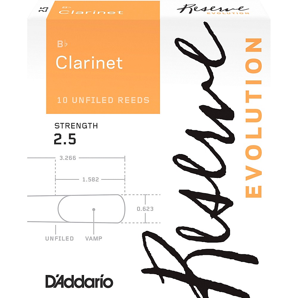 UPC 046716585547 product image for D'addario Woodwinds Reserve Evolution Bb Clarinet Reeds 10-Pack 2.5 | upcitemdb.com