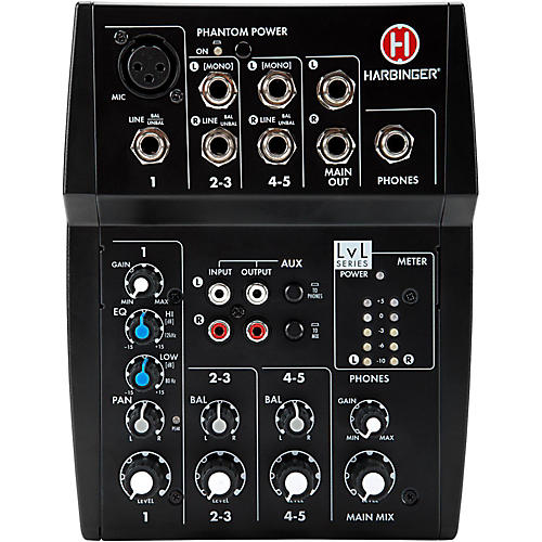 Harbinger L502 5-Channel Mixer With XLR Mic Preamp