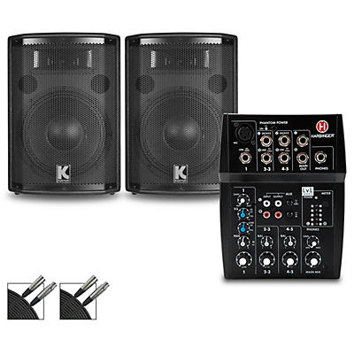 Harbinger L502 Mixer with Kustom HiPAC Speakers