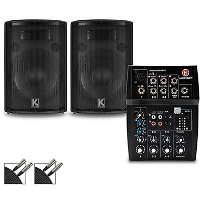Harbinger L502 Mixer with Kustom HiPAC Speakers