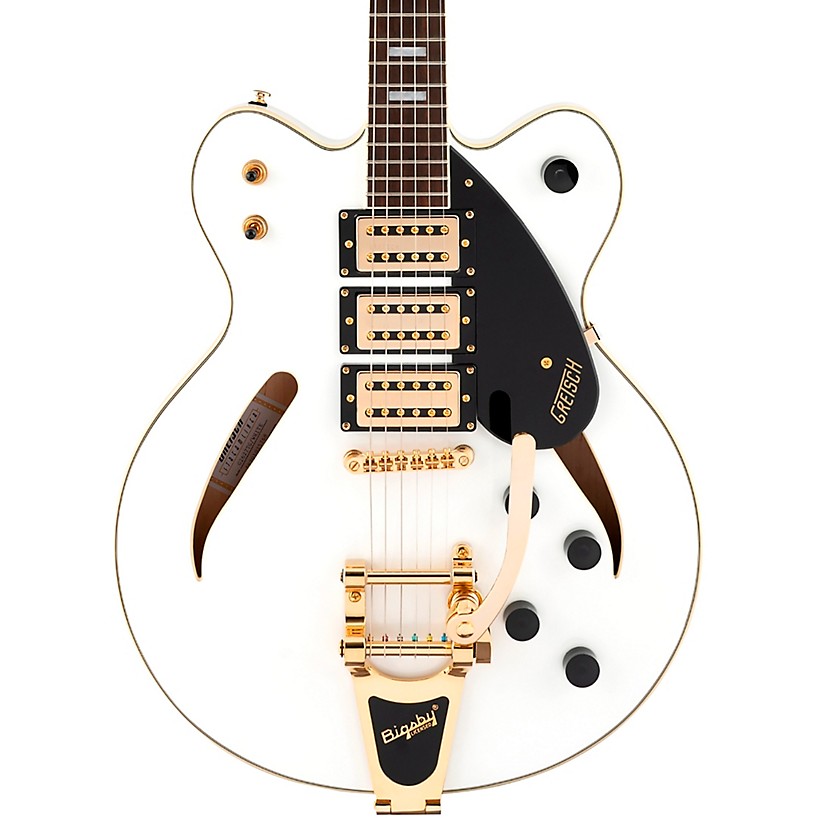 Gretsch Guitars G2627T Streamliner Center Block 3-Pickup "Cateye" With Bigsby in White