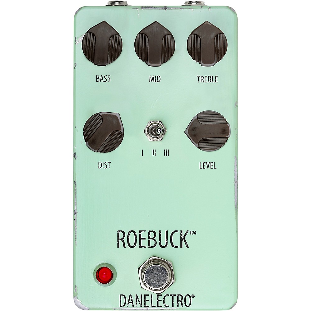 Used Danelectro Roebuck Distortion Effects Pedal Pale Green