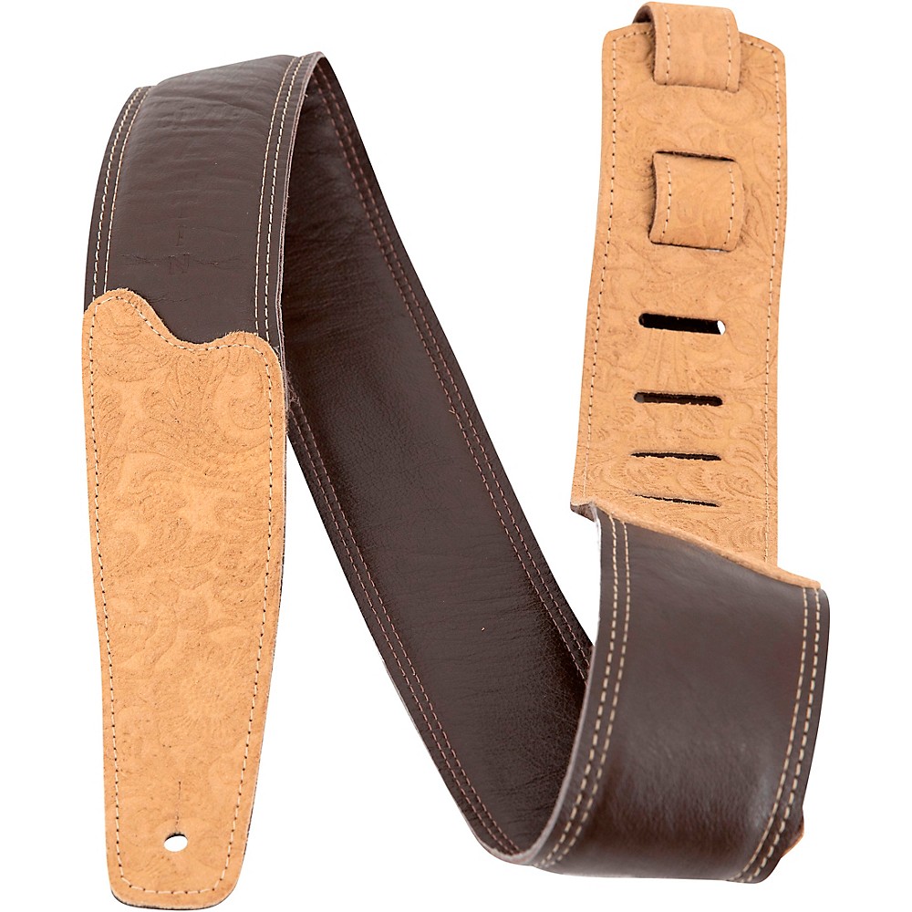 Martin 2.5" Floral Embossed Guitar Strap Brown eBay