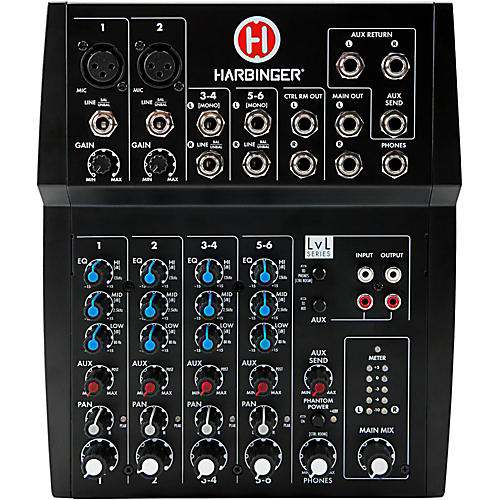 L802 8-Channel Mixer With 2 XLR Mic Preamps