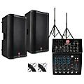 Harbinger L802 Mixer Package with VARI V2300 Series Speakers, Stands and Cables 12