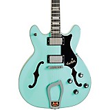 L83266000001000 - Hagstrom Viking Limited-Edition Semi-Hollow Electric Guitar Sky Blue Aged