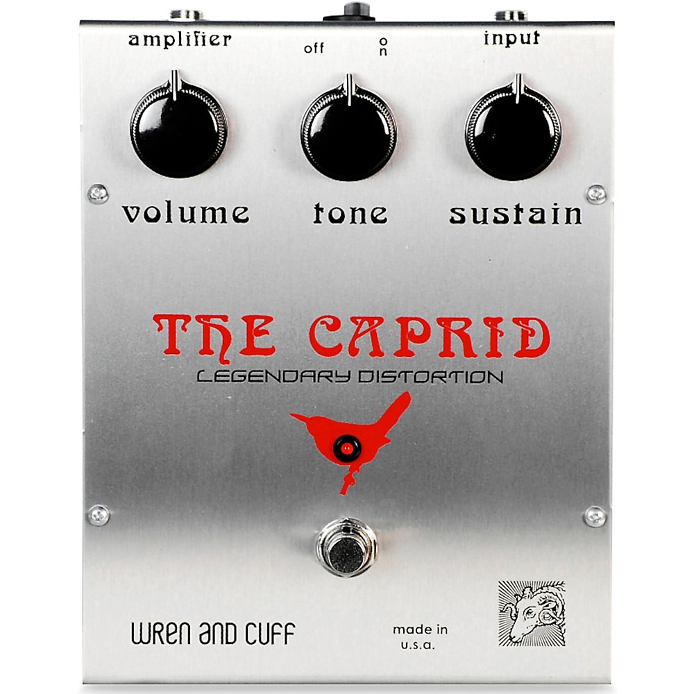 Wren And Cuff Caprid Original Distortion Effects Pedal Red