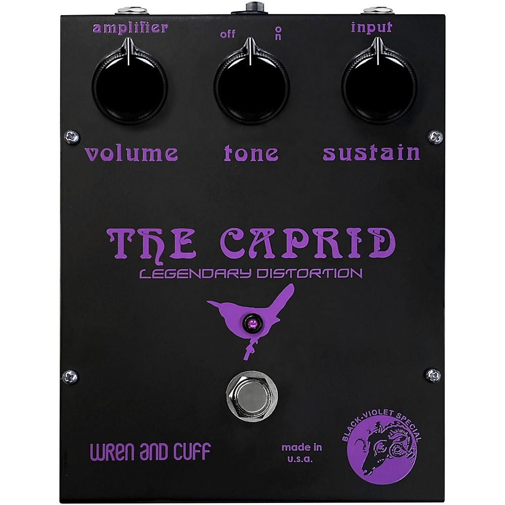 Wren And Cuff Caprid Special Distortion Effects Pedal Black And Violet