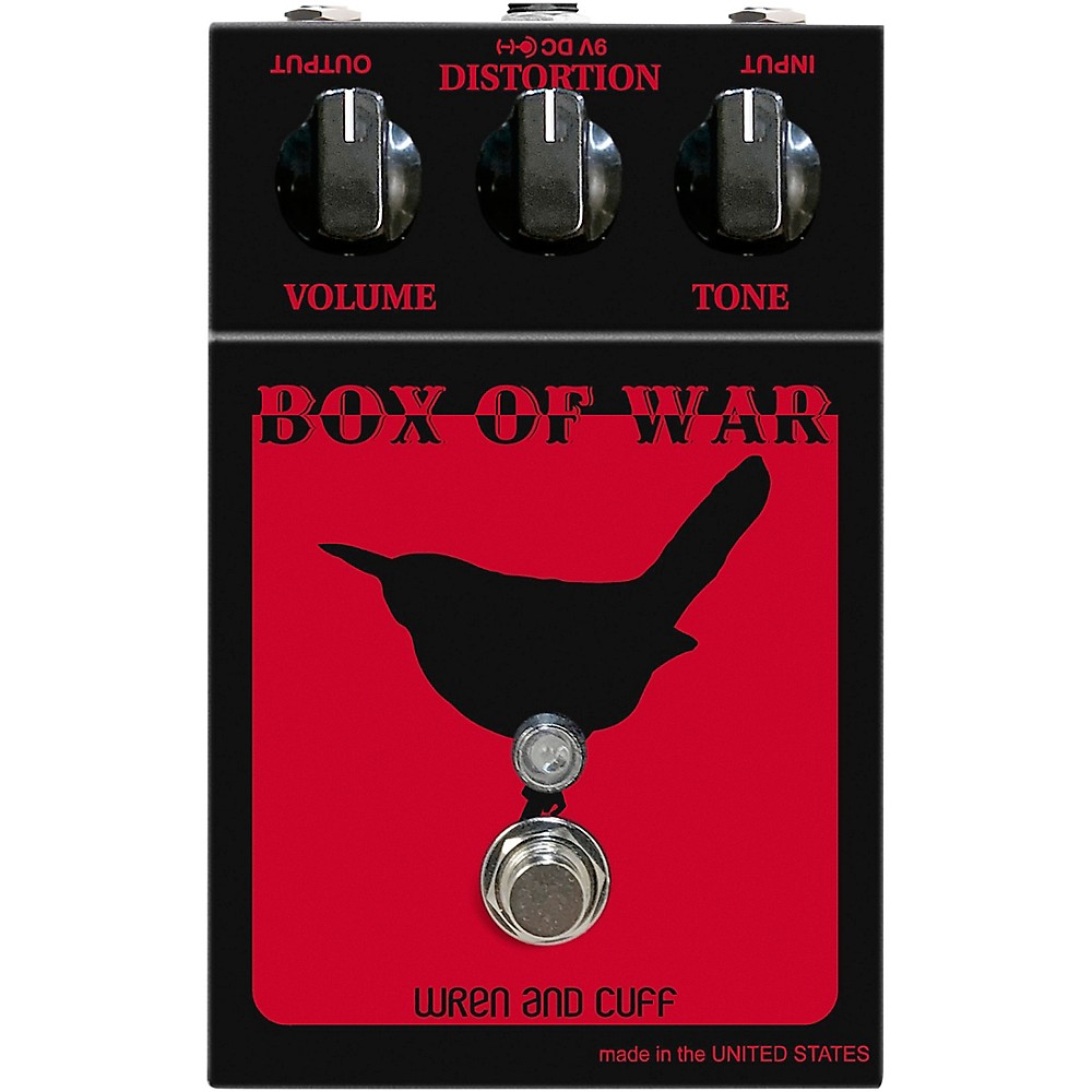Wren And Cuff Box Of War Og Fuzz Effects Pedal Red And Black