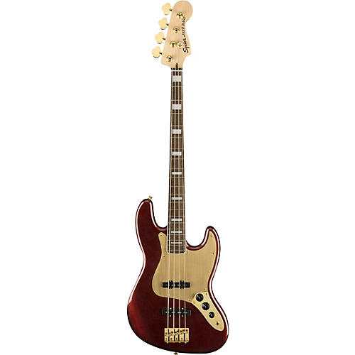 ベース Squier 40th Anniversary Jazz Bass Squier 40th Anniversary Jazz Bass Gold Edition Ruby Red Metallic