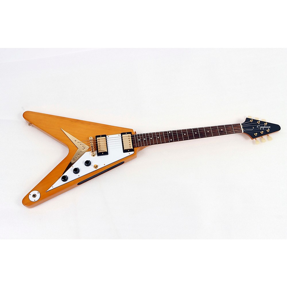Epiphone 1958 Korina Flying V Outfit Electric Guitar Aged Natural