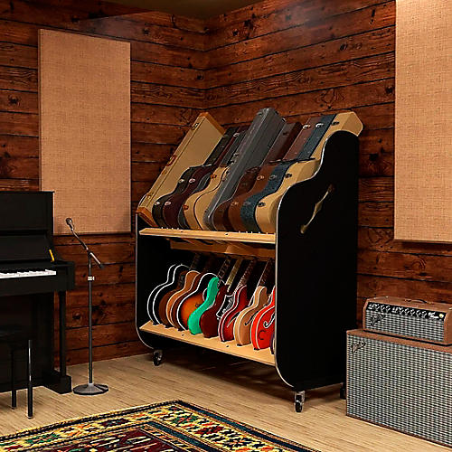 A&S Crafted Products The Session-Pro Double-Stack Mobile Guitar Rack