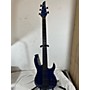 Used Carvin LB75 Fretless Electric Bass Guitar Blue Flame
