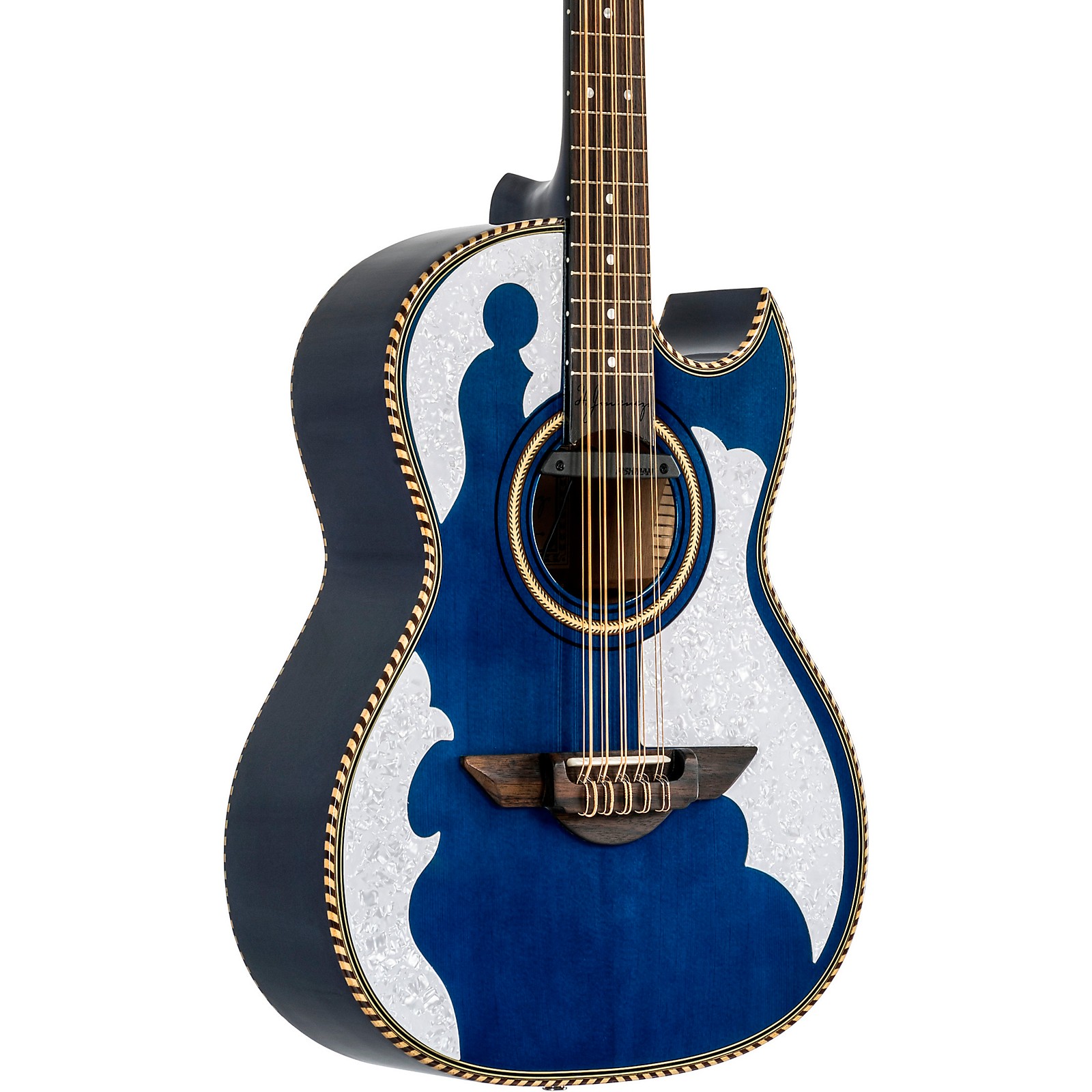 H. Jimenez LBQ4 Bajo Quinto El Patron Series AcousticElectric Blue