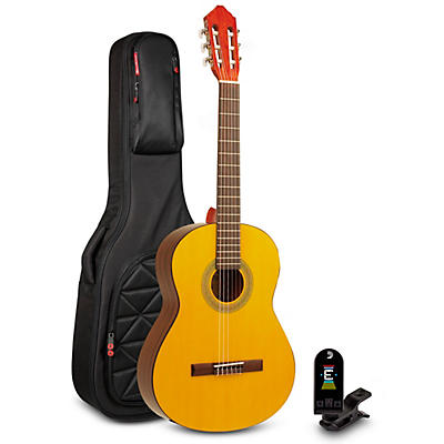 Lucero LC100 Nylon-String Classical Acoustic Guitar Pack