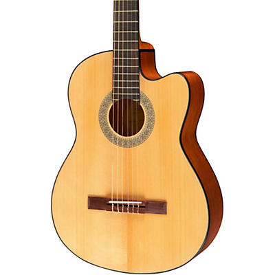 Lucero LC100CE Cutaway Classical Acoustic-Electric Guitar