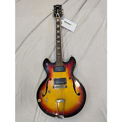 Kent LEFT HANDED 700 Hollow Body Electric Guitar Sunburst