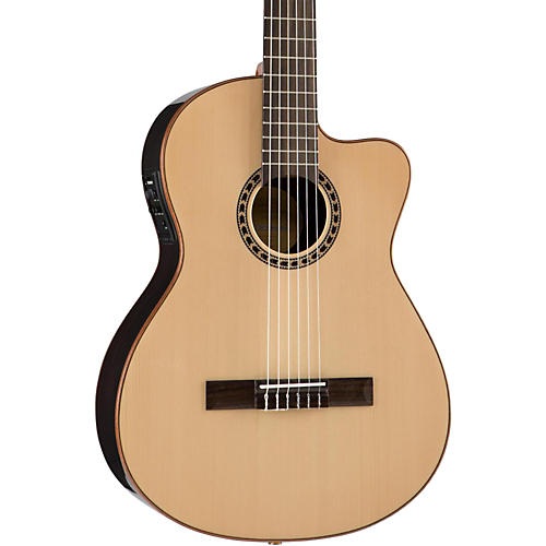 Lucero LFN200SCE Spruce/Rosewood Thinline Acoustic-Electric Classical Guitar Condition 1 - Mint Natural