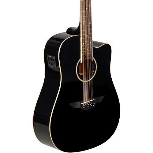 H. Jimenez LGD1 Spruce Top 12-String Acoustic-Electric Guitar Black