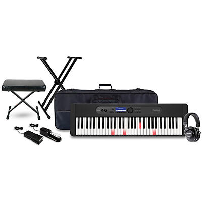 Casio LK-S450 61-key Arranger Keyboard with Tascam TH-200X Studio Headphone Package (Pedals/Bench/Stand/Bag Included)