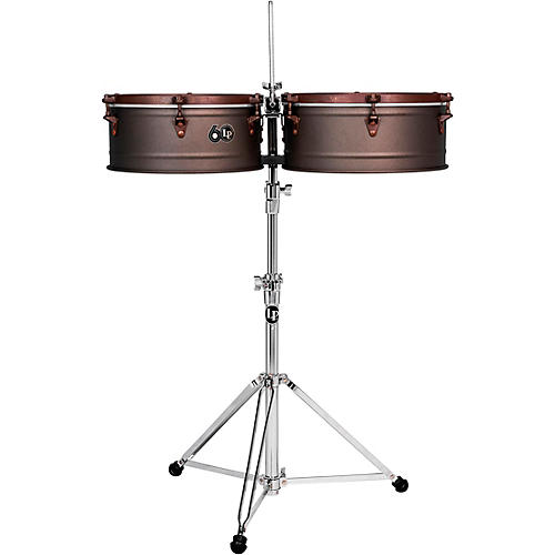 LP LP 60th Anniversary Timbales With Rustic Bronze hardware Condition 1 - Mint 14 in./15 in. Antique Bronze Finish