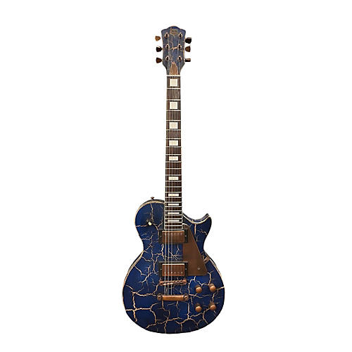 AXL LP Solid Body Electric Guitar Blue crackle