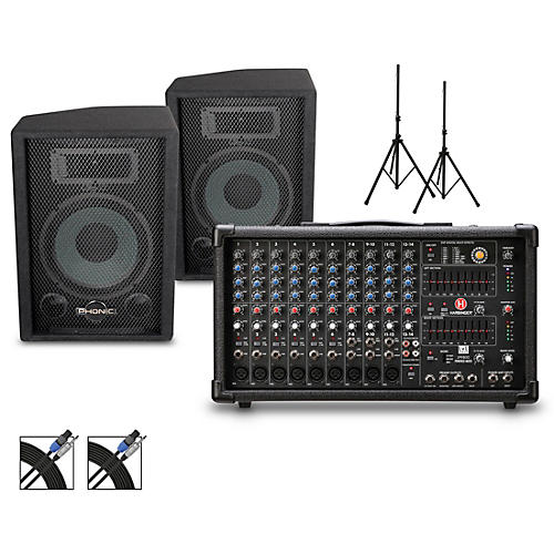 LP9800 Powered Mixer with S7 PA and Stands Package