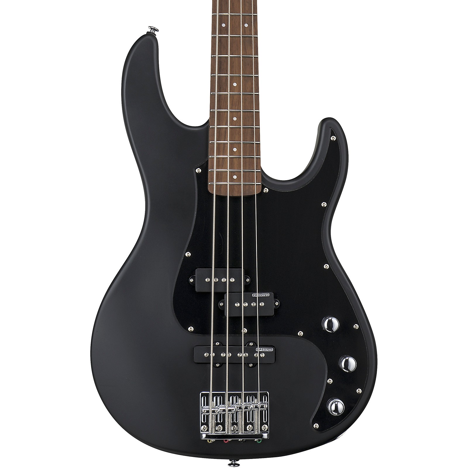 ESP LTD AP204 Electric Bass Guitar Satin Black Black Pickguard Musician's Friend