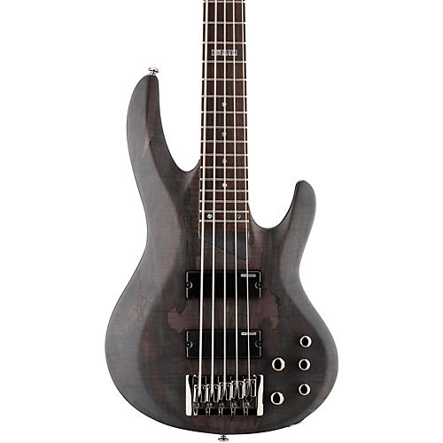 ESP LTD B-205SM 5-String Electric Bass Guitar Satin See-Thru Black