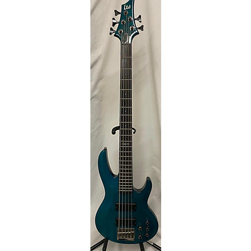 ESP LTD B155DX 5 String Electric Bass Guitar Turquoise