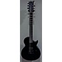 Used ESP LTD Black Metal Solid Body Electric Guitar Flat Black