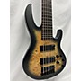 Used ESP LTD D6 6 String Electric Bass Guitar black natural