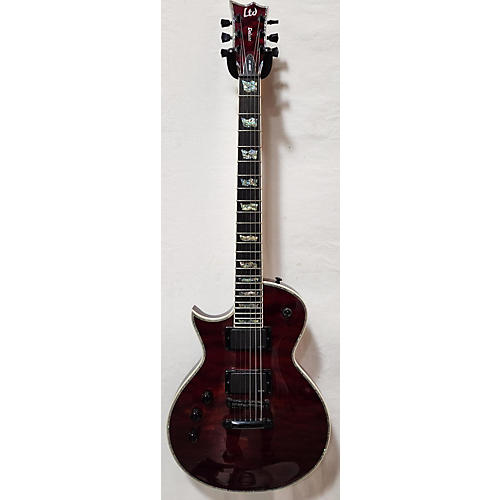 ESP LTD EC1000 Deluxe Left Handed Electric Guitar Red Quilted Maple