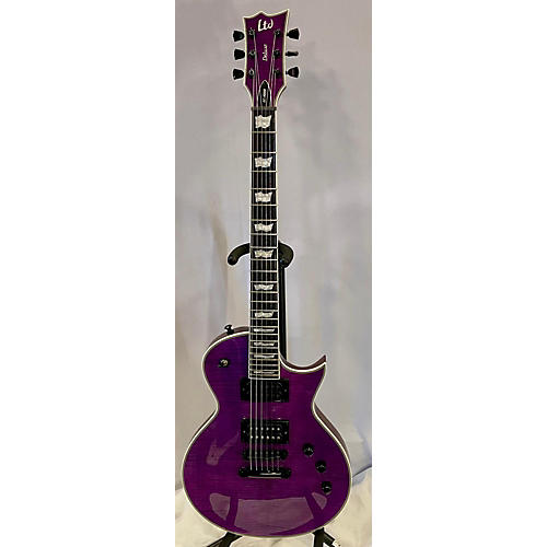 ESP LTD EC1000 Deluxe Solid Body Electric Guitar Trans Purple