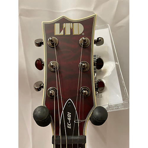 ESP LTD EC401 Solid Body Electric Guitar Satin Red