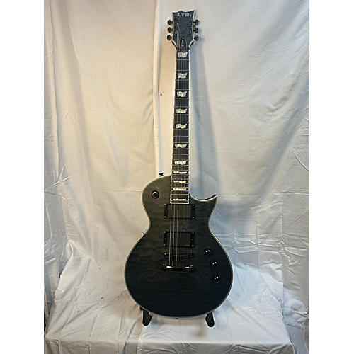 ESP LTD EC401QM Solid Body Electric Guitar See-Thru Black