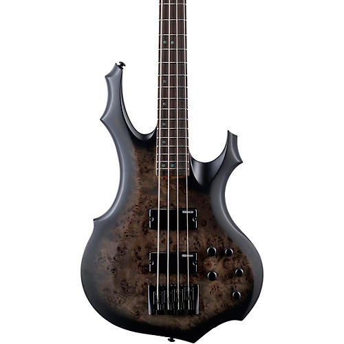 ESP LTD F-4 Electric Bass Guitar Ebony Charcoal Burst Satin