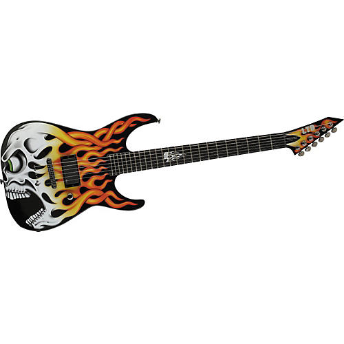 LTD Graphic Series Screaming Skull Electric Guitar