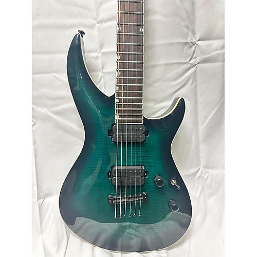 ESP LTD H3-1000 Solid Body Electric Guitar Black Turquoise Burst