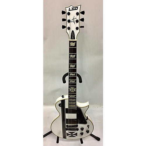 ESP LTD James Hetfield Signature Iron Cross Solid Body Electric Guitar White