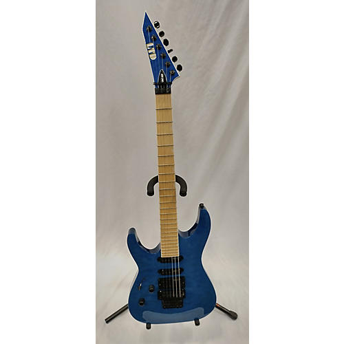 ESP LTD MH203QM LEFT HANDED Electric Guitar SEE THRU BLUE