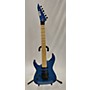 Used ESP LTD MH203QM LEFT HANDED Electric Guitar SEE THRU BLUE