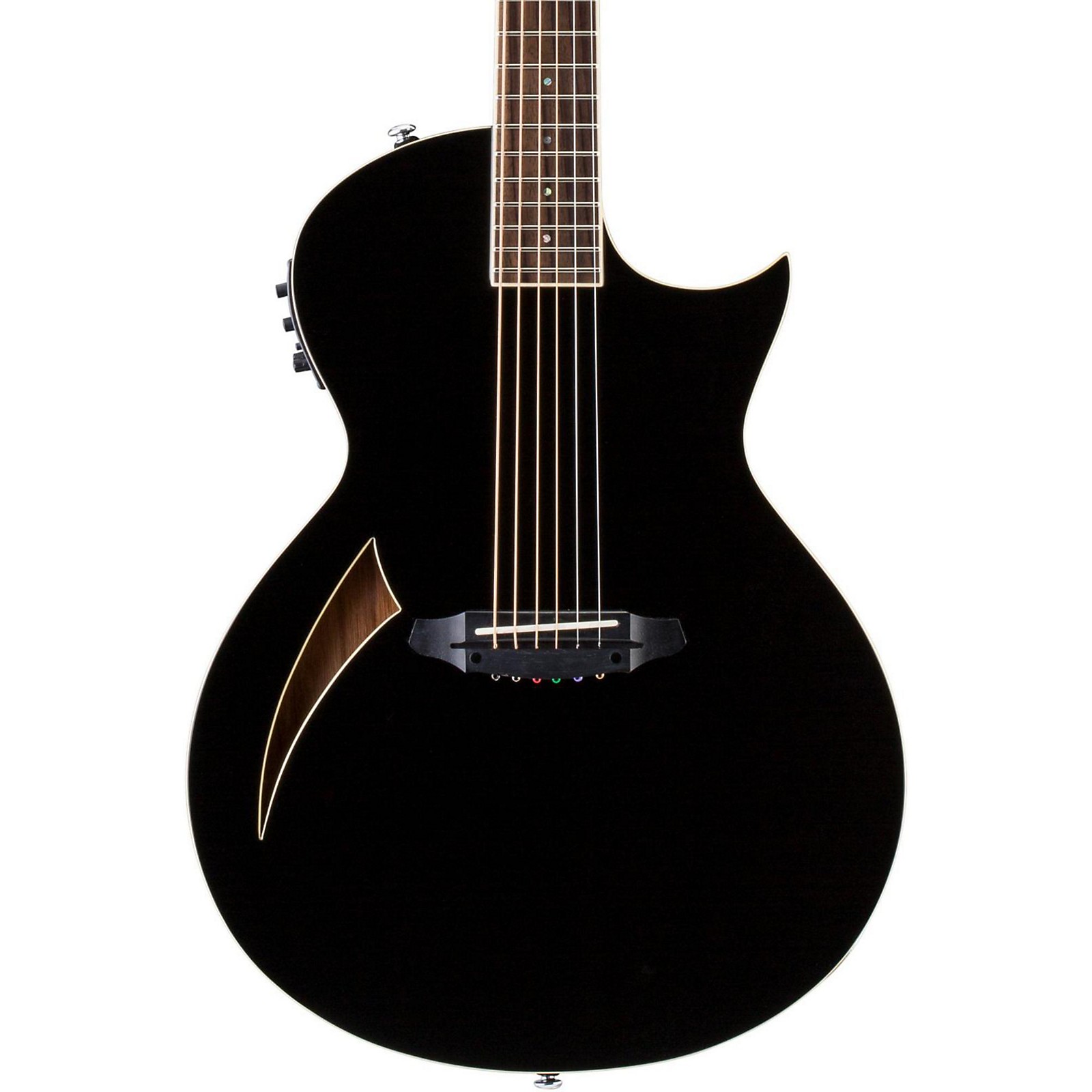 ESP LTD TL-6 Thinline Acoustic-Electric Guitar Black | Musician's Friend