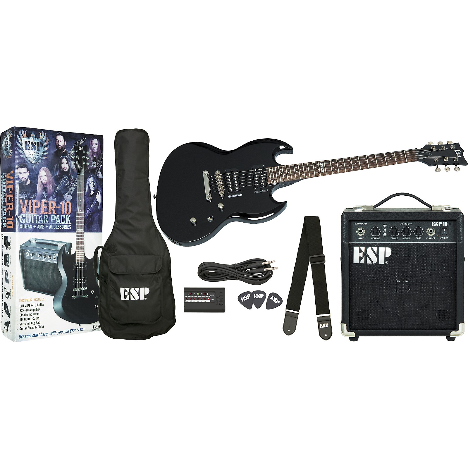 ESP LTD VIPER10 Guitar Pack Musician's Friend