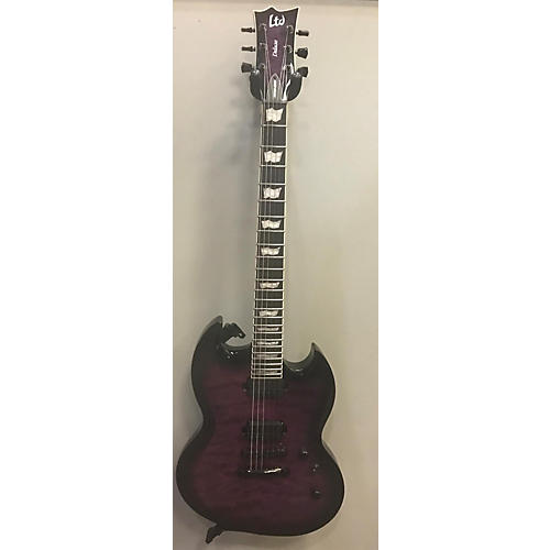 ESP LTD Viper 1000 Deluxe Solid Body Electric Guitar Trans Purple