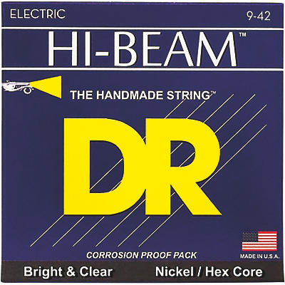 DR Strings LTR-9 Hi-Beam Nickel Light Electric Guitar Strings
