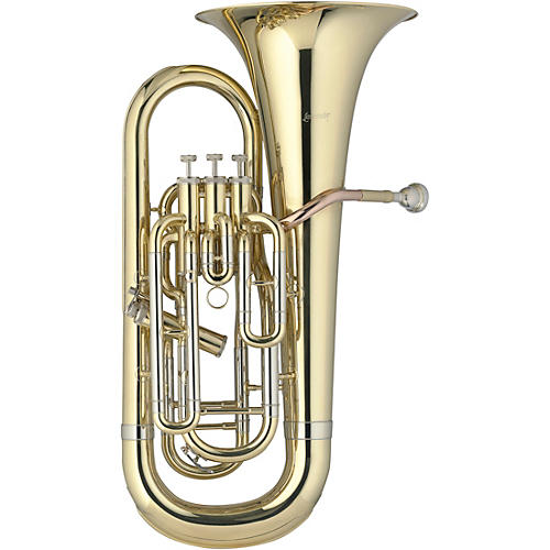 Levante LV-BH5411 Professional Bb Baritone Horn with 4 Monel Pistons - Gold Trim Kit Silver plated