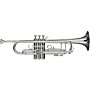 Levante LV-TR6301 Bb Professional Trumpet With Monel Valves - Silver Plated Silver plated Gold Brass Bell